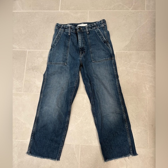 Mother Superior The Private Zip Pocket Ankle Fray Jeans Tell It to the Pope 26 - Picture 3 of 14